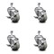Service Caster 3.5 Inch Gray Polyurethane Swivel 1/2 Inch Threaded Stem Caster Set with Brake SCC-TS20S3514-PPUB-TLB-121315-4 - alternate 1